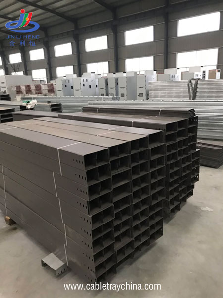 Steel Fireproof Cable Trunking For Taian Logistics District Construction Metal powder Cable Tray for Taian Company
