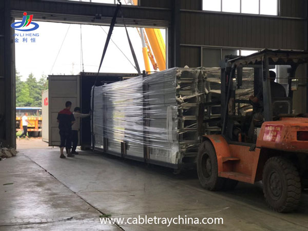 Powder spray ladder cable tray for Vietnam customers Powder spray ladder cable tray for Vietnam tire factory building plant